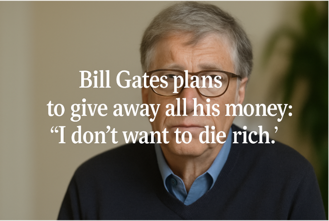 Bill Gates Plans to Give Away All His Money: "I Don’t Want to Die Rich"